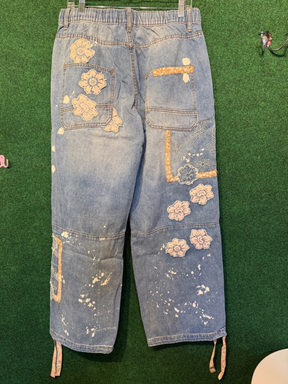 1039 New Oli&Hali Dream Vintage Bloom Patchwork Jeans - Picture 10 of 12